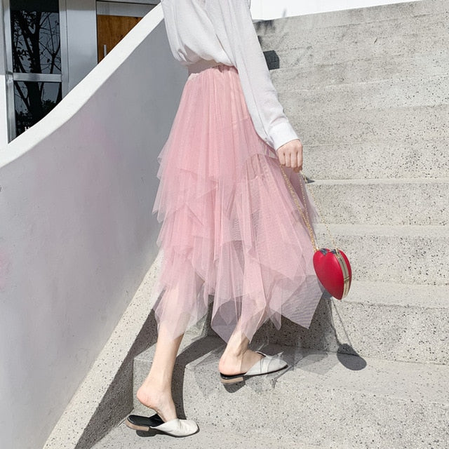 Tulle skirt outfit outlet korean