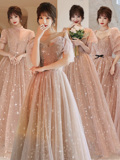 BH302  : 4 styles Starry sequined  Bridesmaid Dresses