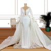 HW330 High quality Mermaid wedding Gown with removable train