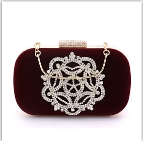 CB200 Velvet diamonds Evening Clutch purses ( 6 Colors)