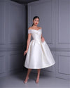 SS197 Real pictures 7 styles Simple Tea length Bridal Gowns