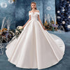 CW251 High quality simple satin Wedding dress with pocket
