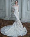 HW403 Half sleeve mermaid Bridal Gown