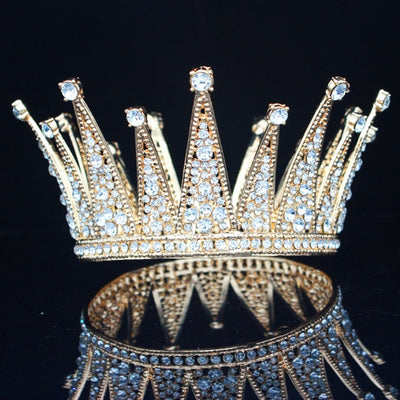 BJ139 Vintage Baroque Crystal Bridal Crowns(Gold/Silver)