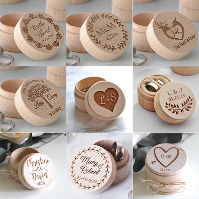 DIY163 Customize handmade wood wedding ring boxes (26 Styles )