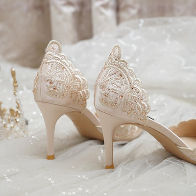 BS109 Korean style Champagne color Bridal Shoes