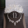 BJ93 Silver Wedding Jewelry sets (Tiara+Necklace+Earrings)