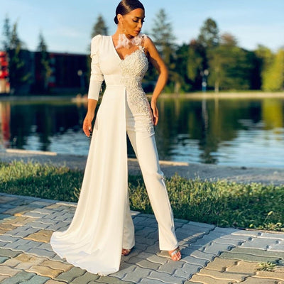 PD67 One Long Sleeve Wedding Jumpsuit