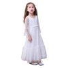 FG204 Lace Flare sleeve Flower Girl Dresses (White/Off-white)