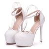 BS173 Simple White Bridal shoes