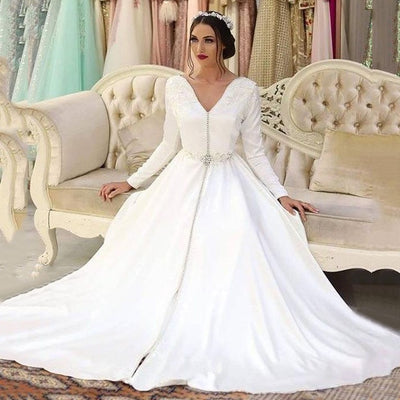 CW656 Simple caftan style Wedding dress - Nirvanafourteen