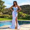 PP379 : 2 style White Shiny Sequined Maxi Dresses