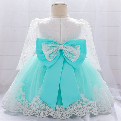FG364 Birthday Dress For Baby Girls ( 6 Colors)