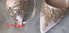 BS122 Custom colors diamond sequin Bridal shoes