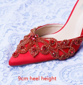 BS122 Custom colors diamond sequin Bridal shoes