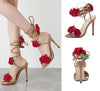 BS119 Flower Bridal Heels