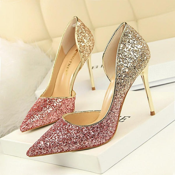 BS48 Bling Bling Bridal high heels ( 9 Colors) - Nirvanafourteen