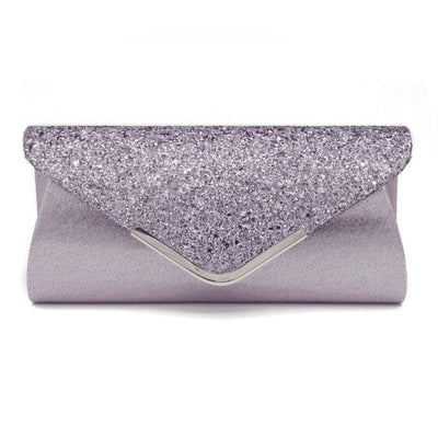 CB281 Simple Satin Glitter Prom clutch Bags ( 7 Colors )