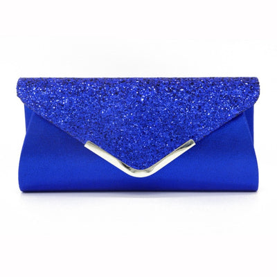 CB281 Simple Satin Glitter Prom clutch Bags ( 7 Colors )