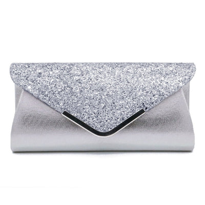 CB281 Simple Satin Glitter Prom clutch Bags ( 7 Colors )