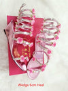 BS128 Custom colors Gladiator Bridal shoes with flowers