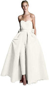 JR132 : 2in1 strapless Jumpsuits with Detachable Skirt