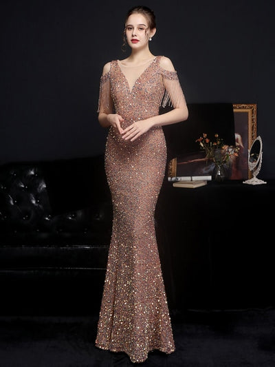 PP413 Sequin mermaid Prom dresses ( 4 Colors )