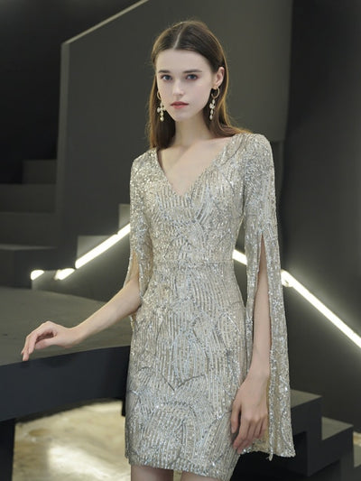 MX324 Simple sequin short Party Dresses ( 3 Colors )