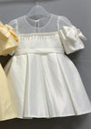 FG405 Bowknot Short Sleeve satin Kid Dresses ( 3 Colors )