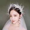 BJ173 :1 piece of flower feather Wedding hair accessories