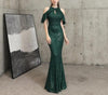 BH217 Halter neck sequin mermaid Bridesmaid Dresses(7 Colors)