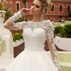 HW439 Charming Appliques Long Sleeves A-Line Wedding Dresses