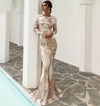 PP311 Long sleeves sequined backless Party Dresses (3 Colors)