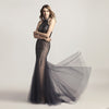 PP385 Halter Backless Mermaid Evening Dresses (2 Colors )
