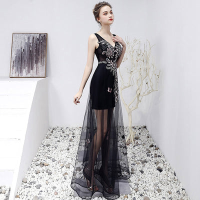 PP442 Real pictures Black Prom Dress