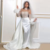 HW394 Luxury Feathers Beading sequin Bridal Gowns