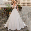 CW424 Bohemian half sleeves A-line Bridal dresses