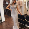 LG378 Real Pictures : Luxury diamond beaded Evening Gowns ( 2 Colors)