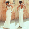 CW282 High-neck long sleeves see through Wedding Dress