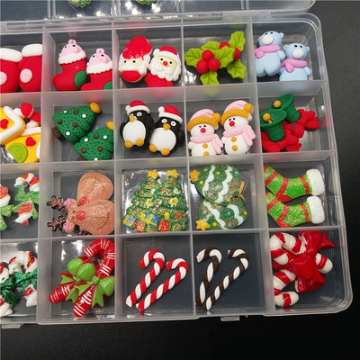 BC28 : 5 styles Christmas Nail Art decoration boxes For Nails Manicure Tip