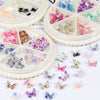 BC14 : 30pcs/Wheel 3D Colorful Butterfly for DIY Manicure tips