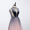 PP314 Gradient Pink High neck Evening Gowns