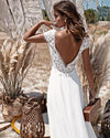 CW540 Short sleeves Bohemian Wedding Dress