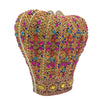 Cb274 Multicoloured Crown Shape Crystal Clutch Purses