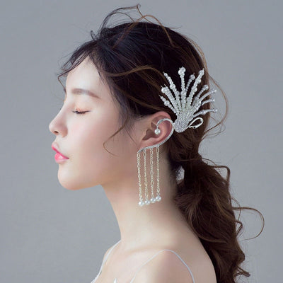 BJ386 : 2pcs peacock bridal jewelry sets (Earring +Ring )