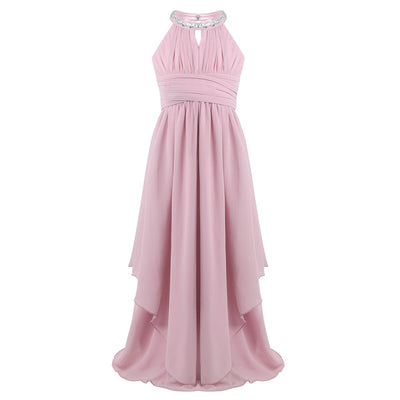 FG468 Chiffon halter Flower Girls Dresses ( 5 Colors )