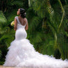 CW499 Full Beading Ruffle Tiered Mermaid Wedding dress