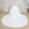 CW547 Real pictures high neck Satin Wedding dress