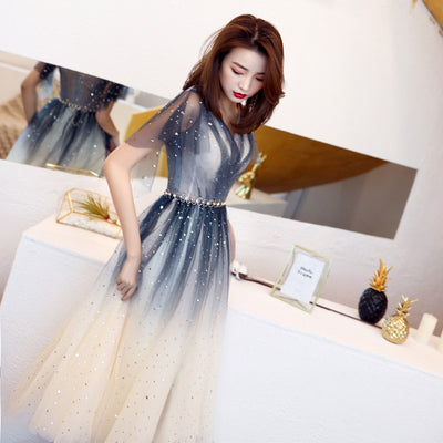 BH318 Gradient Starry Sequins short Homecoming dress