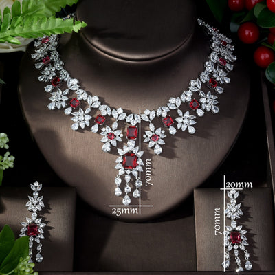 BJ333 : 5 colors of  Bridal Jewelry sets (Necklace + Earrings)